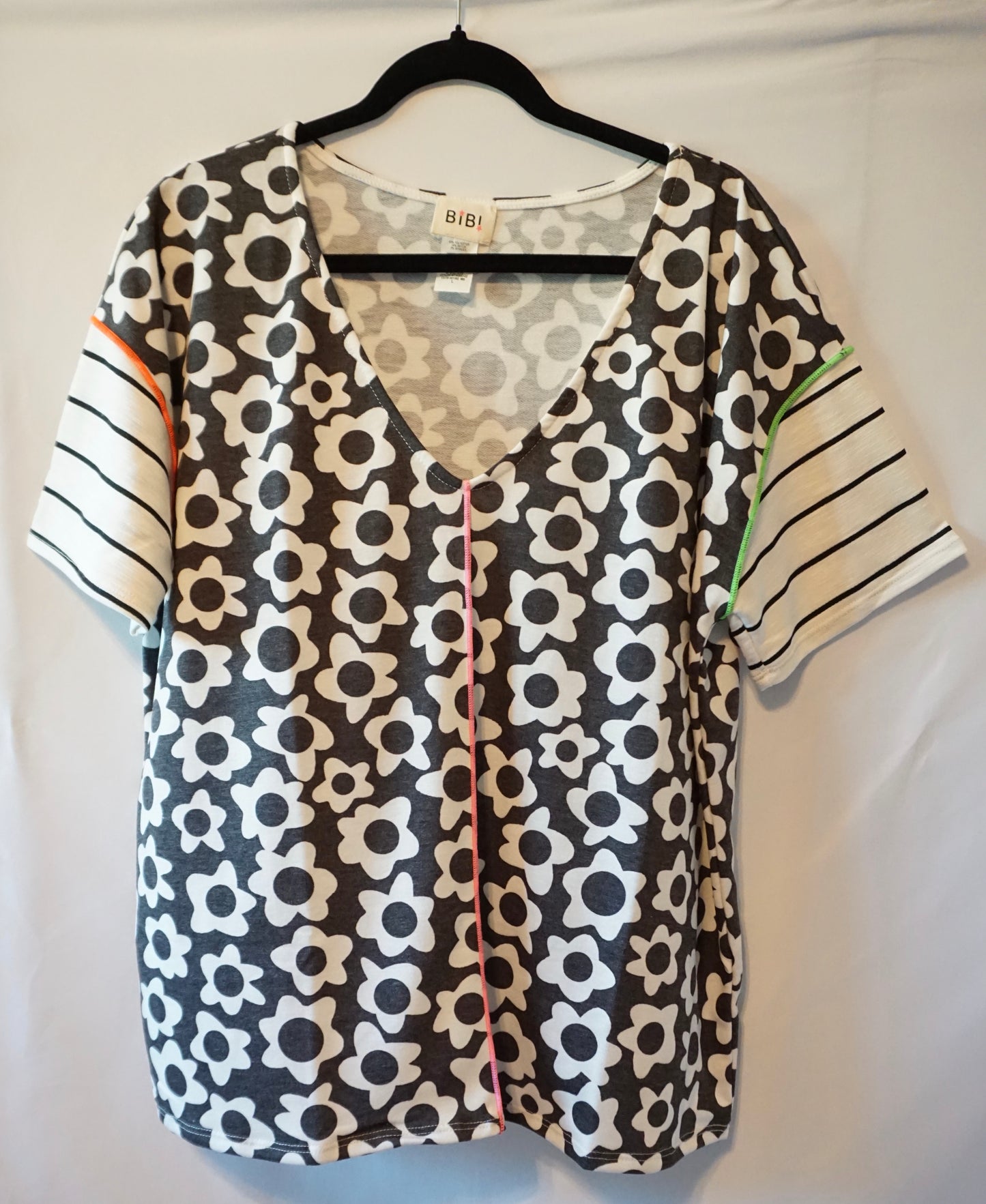 Multi Color V Neck Top