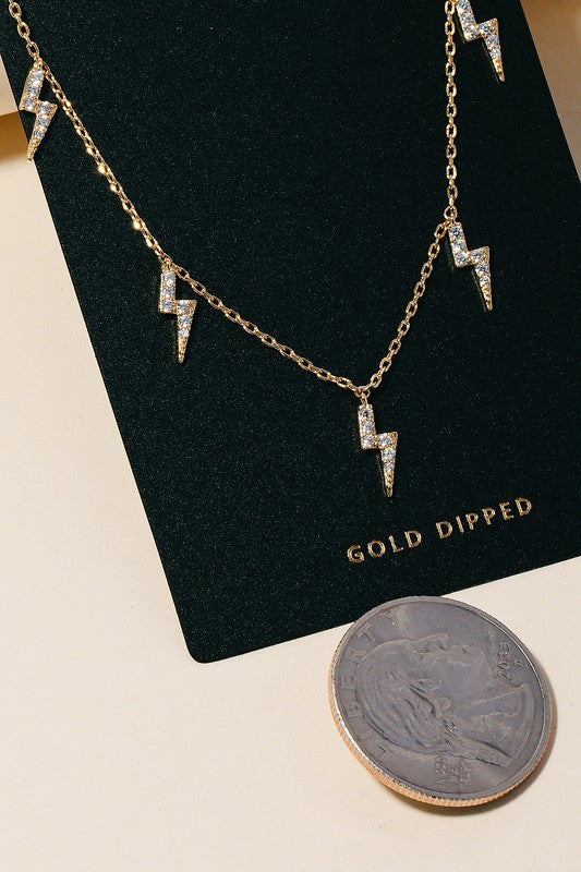 Lightning Bolt Charms Chain Necklace