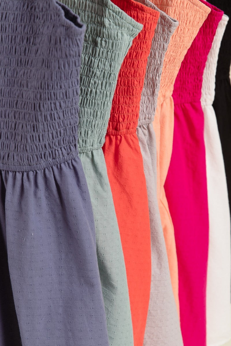 Eyelet Woven Mini Dress