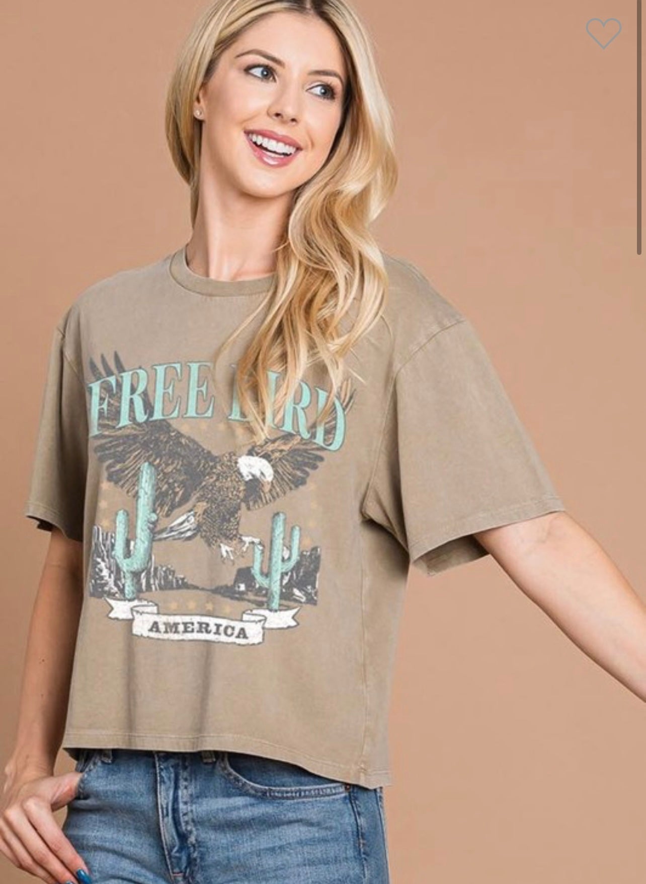 Free Bird Cropped Graphic T-Shirt