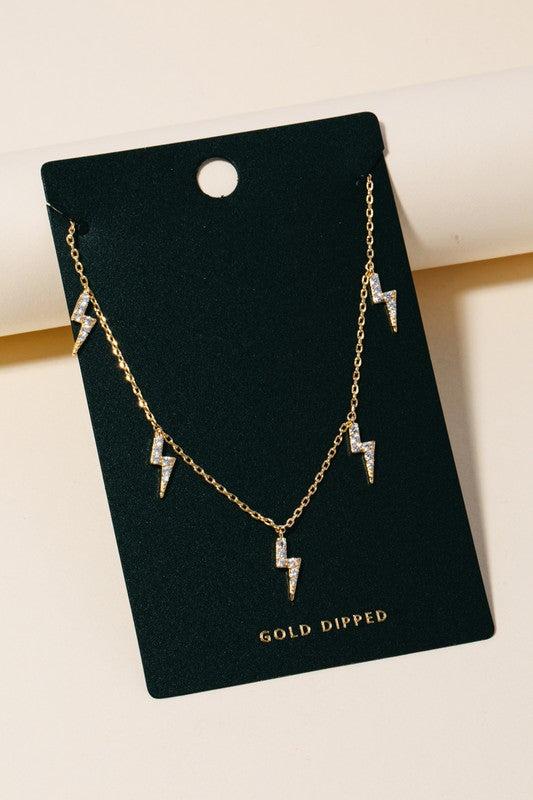 Lightning Bolt Charms Chain Necklace