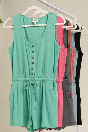 Sleeveless Knit Romper