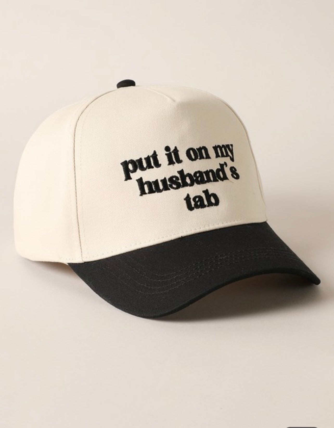 Put it on my Husbands Tab Baseball hat