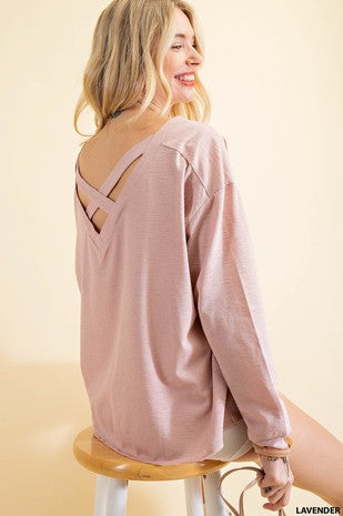 Cross Back Long Sleeve
